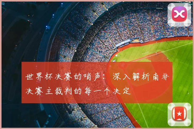 世界杯决赛的哨声：深入解析南非决赛主裁判的每一个决定